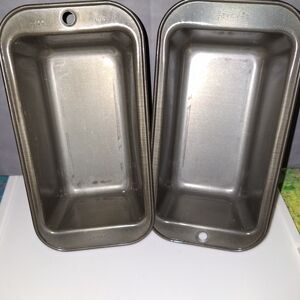 Set of Two Silver Mini Loaf Pans